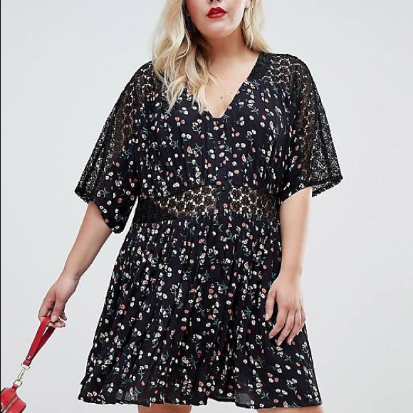 ASOS floral lace dress size 16 - Picture 10 of 10